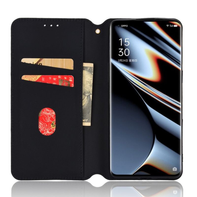 Cover Oppo Find X5 Pro Flip Cover 3d Diamantlædereffekt