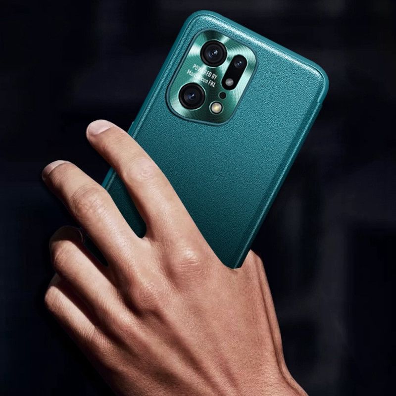 Cover Oppo Find X5 Pro Imiteret Læder