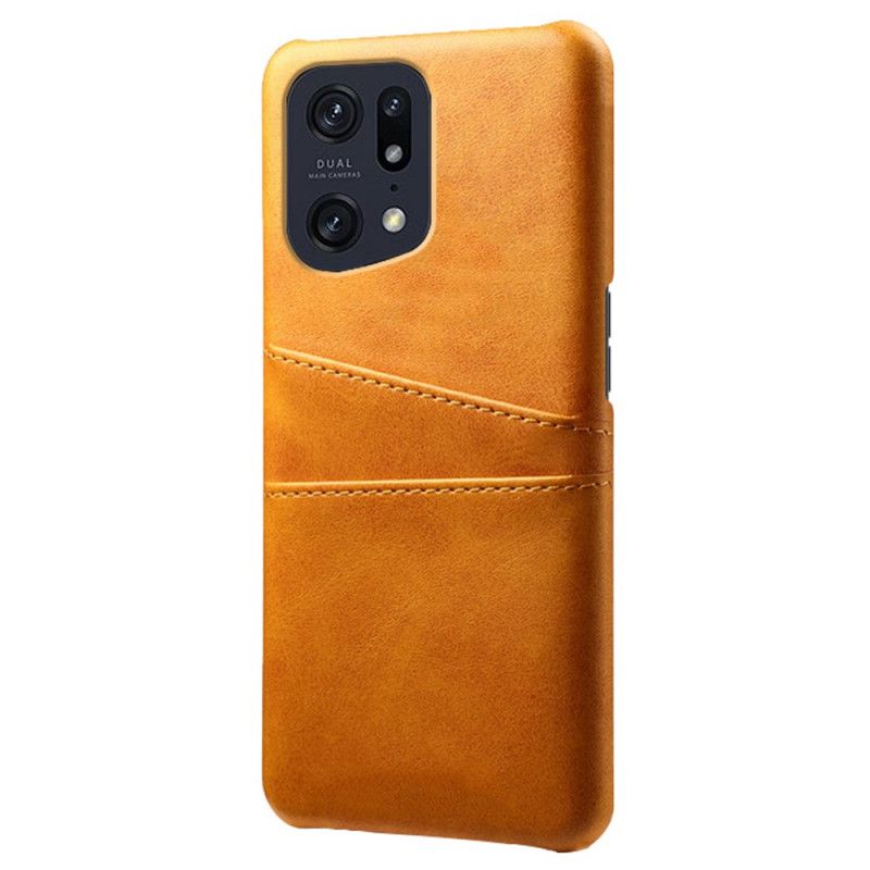 Cover Oppo Find X5 Pro Lædereffektkortholder