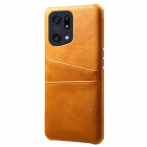 Cover Oppo Find X5 Pro Lædereffektkortholder