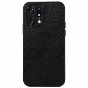 Cover Oppo Find X5 Pro Lichi-lædereffekt