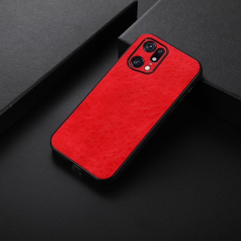 Cover Oppo Find X5 Pro Tekstureret Kunstlæder