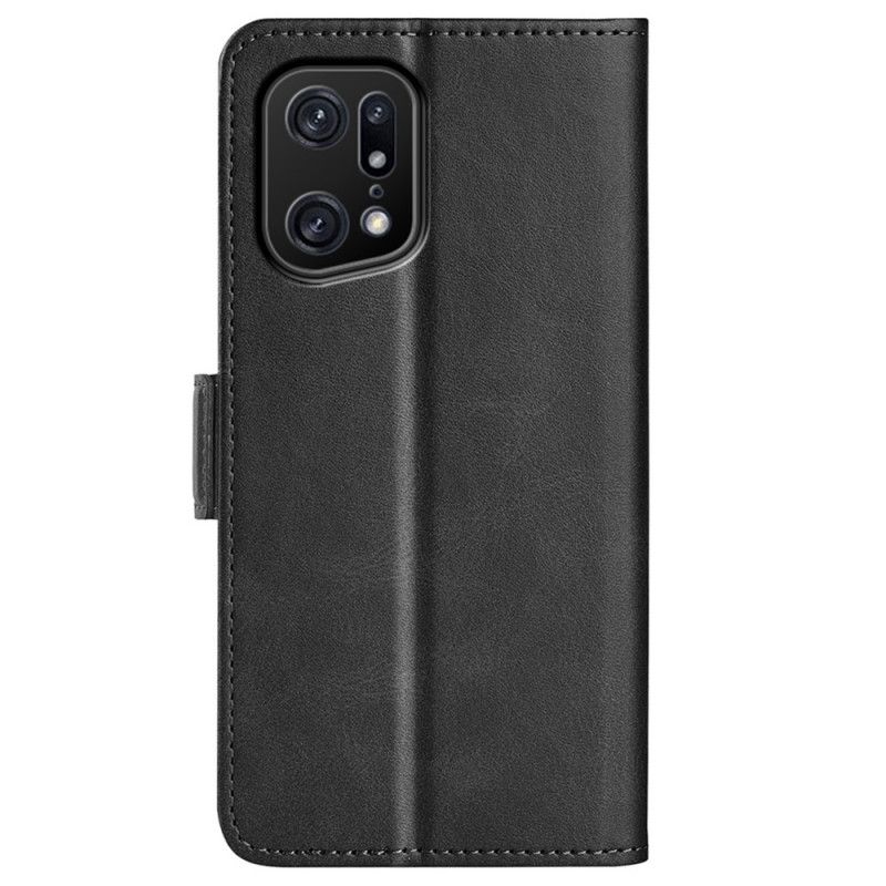 Flip Cover Oppo Find X5 Pro Dobbeltlås