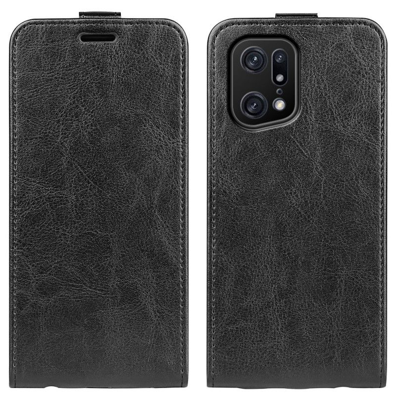 Flip Cover Oppo Find X5 Pro Læder Cover Lodret Klap