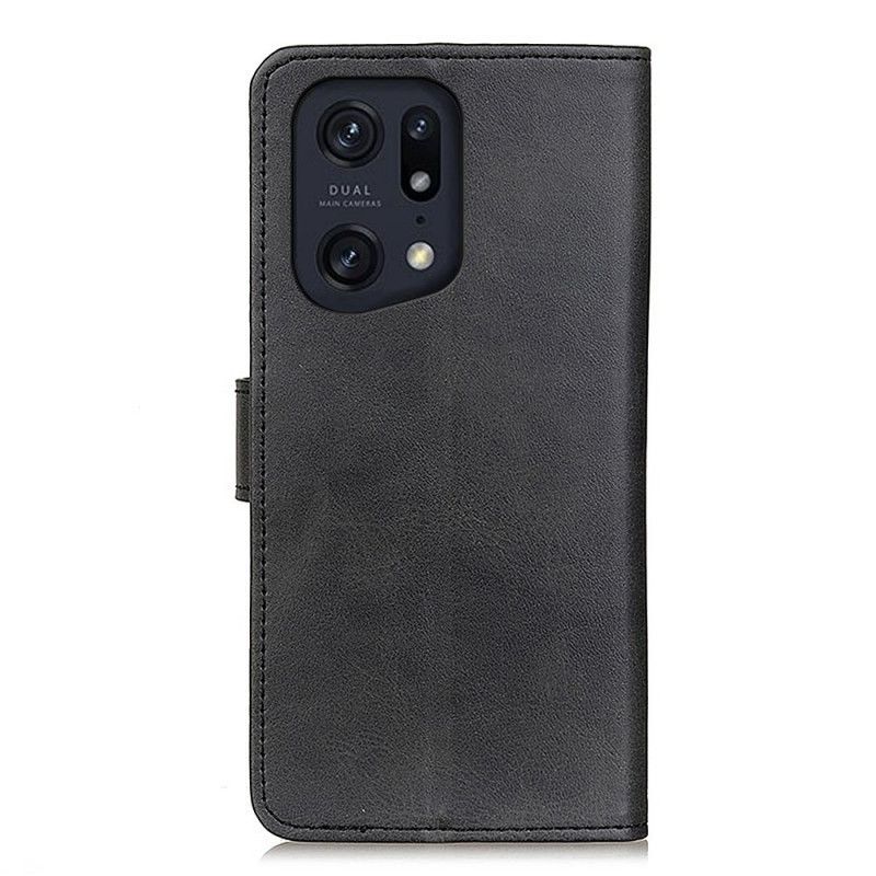 Flip Cover Oppo Find X5 Pro Mat Kunstlæder