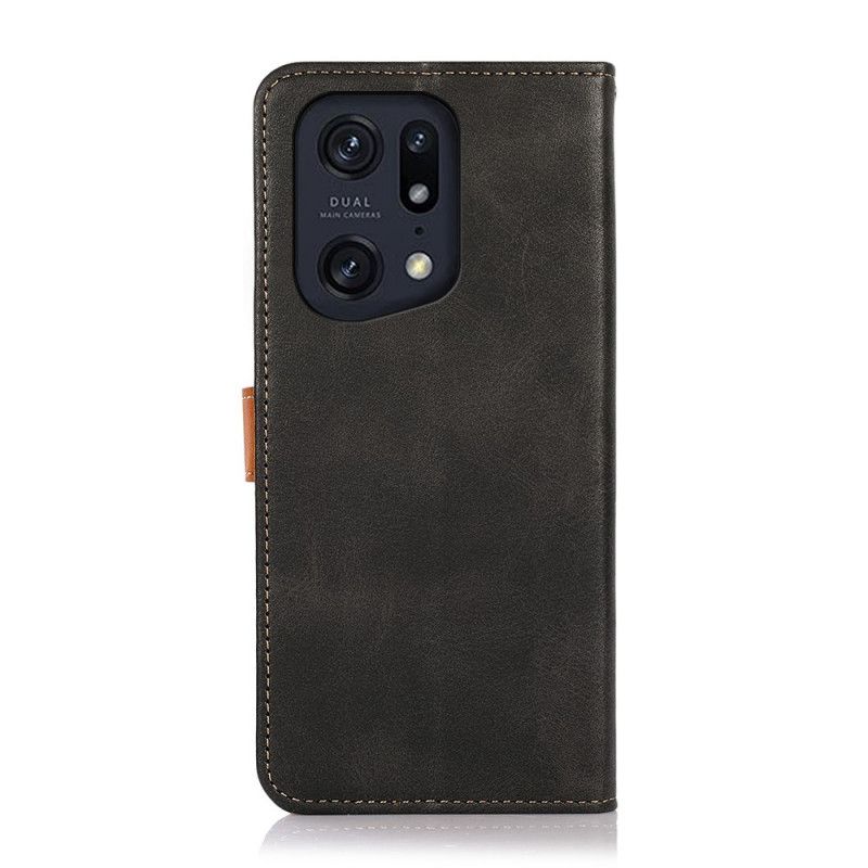 Flip Cover Oppo Find X5 Pro Med Khazneh-strop