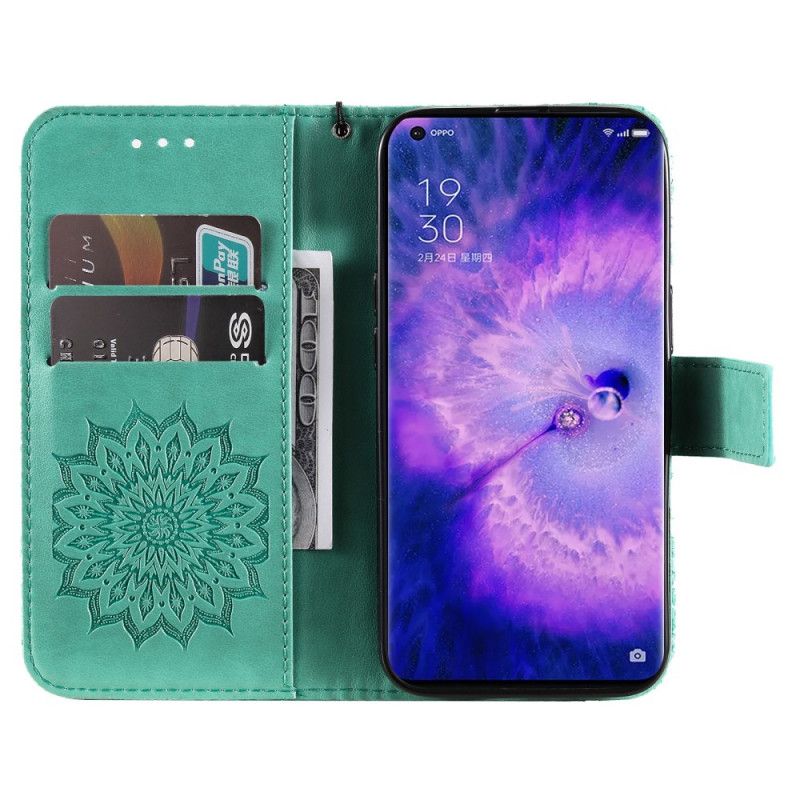 Flip Cover Oppo Find X5 Pro Med Snor Thong Sun