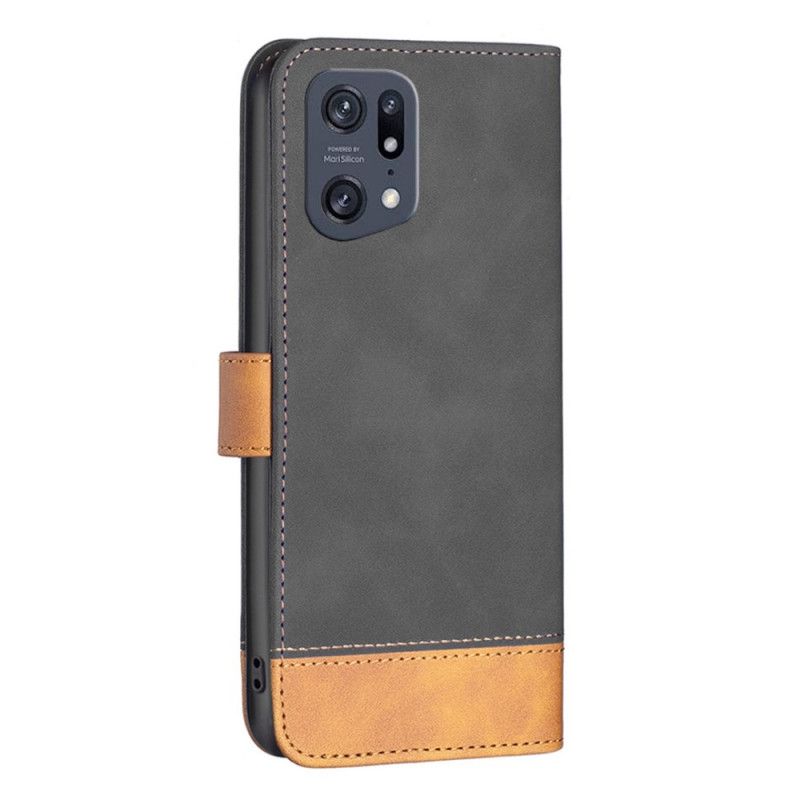 Flip Cover Oppo Find X5 Pro Vintage Binfen Farve