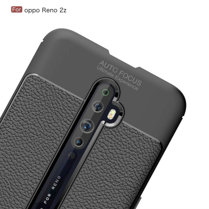 Mobilcover Oppo Reno 2Z Dobbelt Linje Litchi Læder Effekt