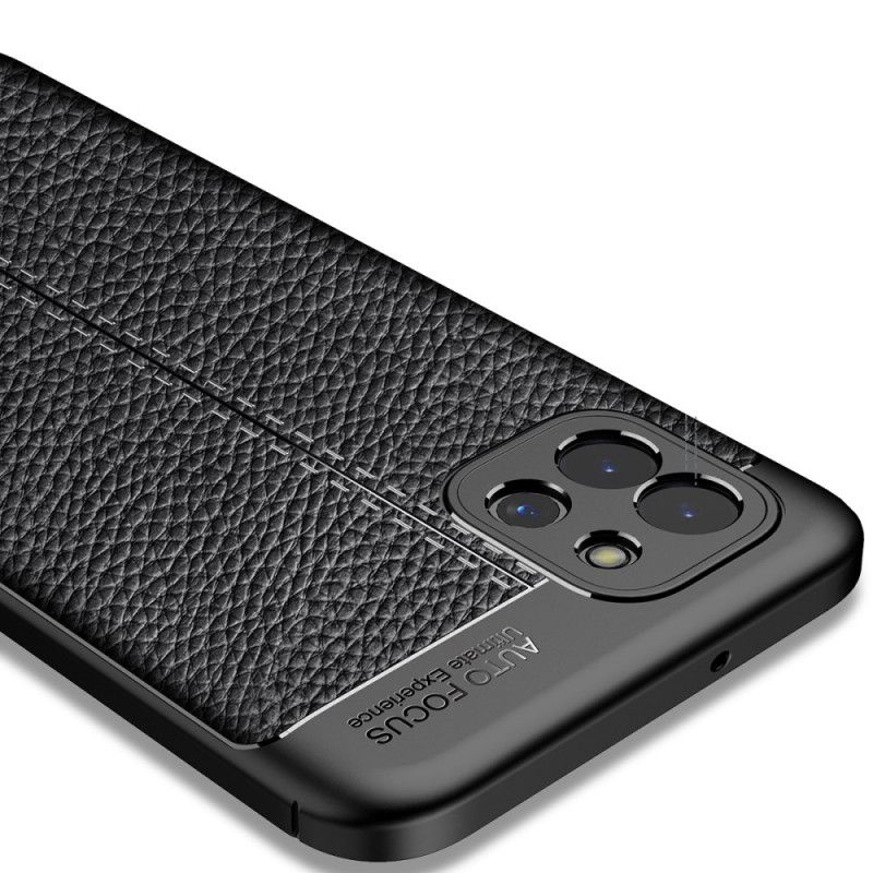 Cover Samsung Galaxy A03 Dobbelt Linje Litchi Lædereffekt