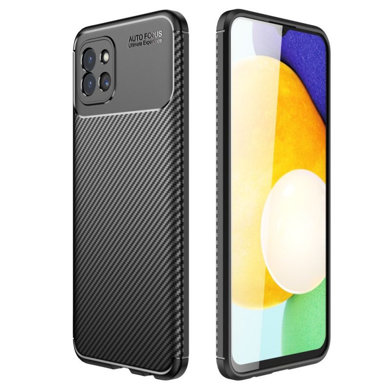 Cover Samsung Galaxy A03 Fleksibel Kulfibertekstur