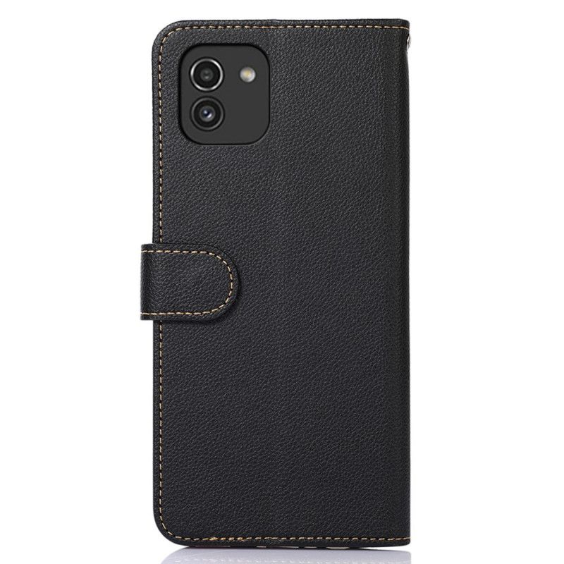 Flip Cover Samsung Galaxy A03 Liche Style Rfid Khazneh