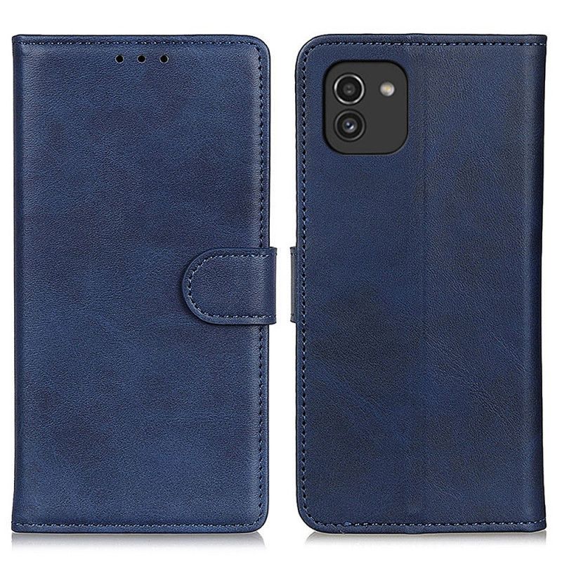 Flip Cover Samsung Galaxy A03 Mat Lædereffekt