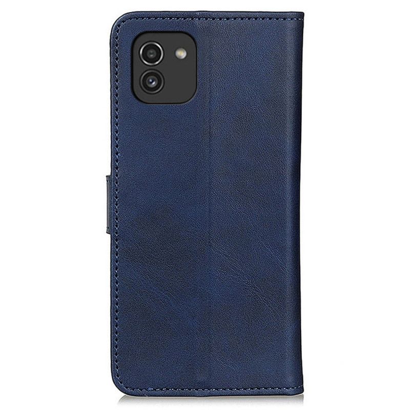 Flip Cover Samsung Galaxy A03 Mat Lædereffekt