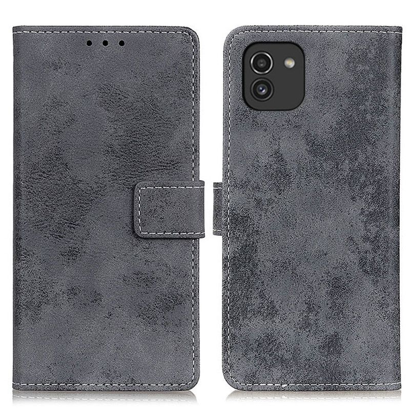 Flip Cover Samsung Galaxy A03 Vintage Lædereffekt