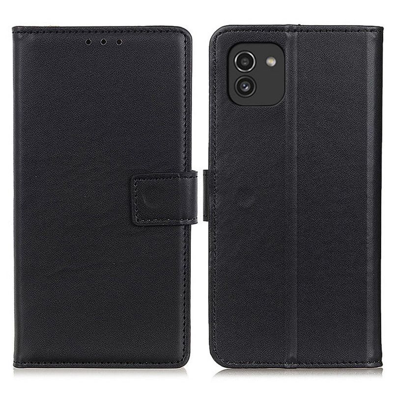 Læder Cover Samsung Galaxy A03 Simpelt Kunstlæder