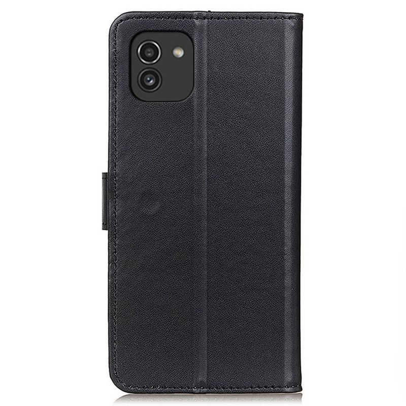 Læder Cover Samsung Galaxy A03 Simpelt Kunstlæder