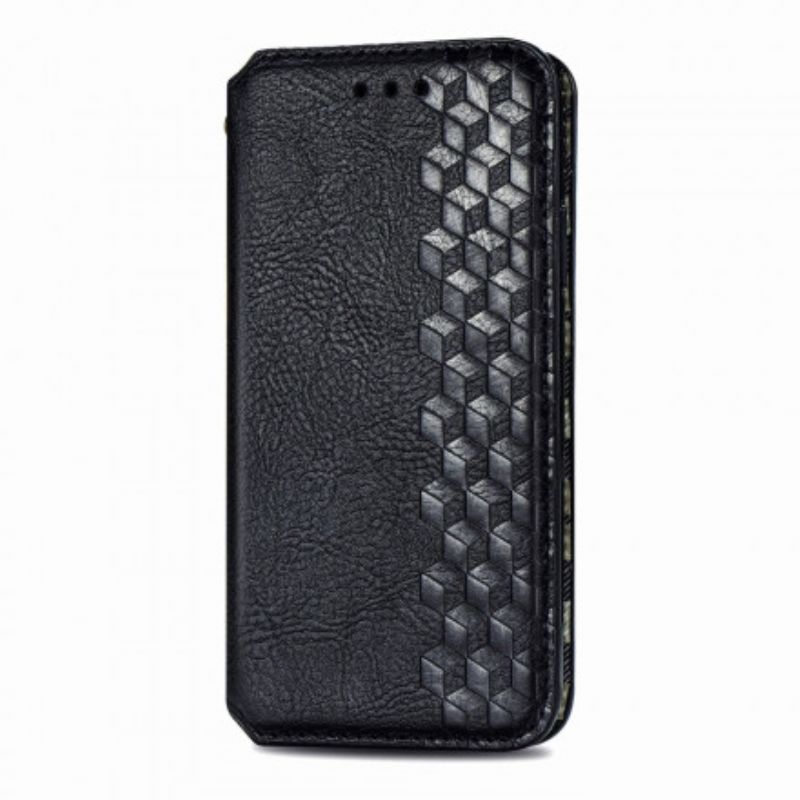 Cover Motorola Edge 20 Lite Flip Cover Diamanttekstur Imiteret Læder