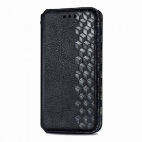 Cover Motorola Edge 20 Lite Flip Cover Diamanttekstur Imiteret Læder