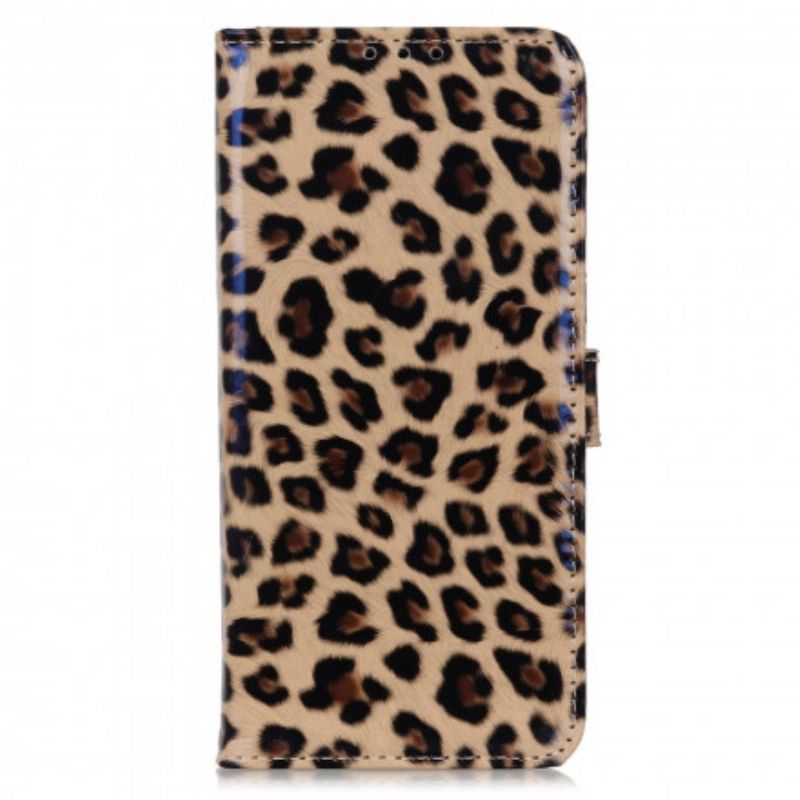 Flip Cover Motorola Edge 20 Lite Leopard