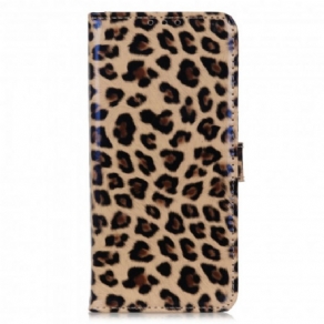 Flip Cover Motorola Edge 20 Lite Leopard