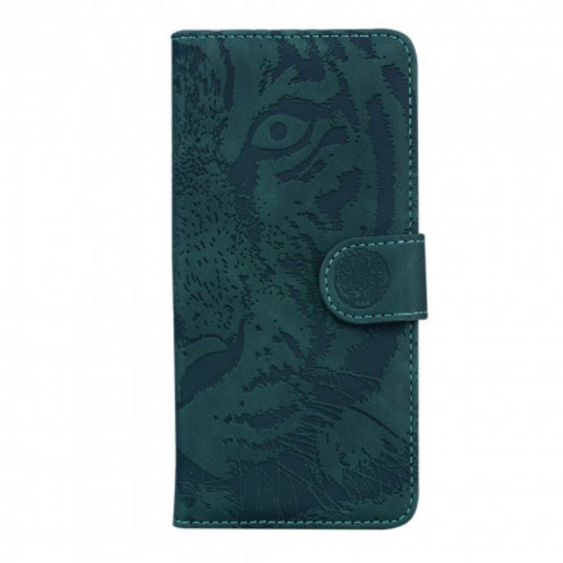 Flip Cover Motorola Edge 20 Lite Tiger Ansigtstryk