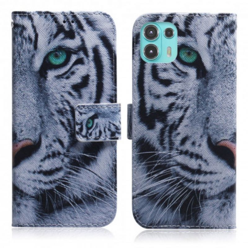 Flip Cover Motorola Edge 20 Lite Tigeransigt