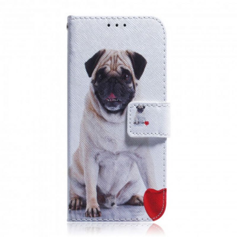 Læder Cover Motorola Edge 20 Lite Pug Dog