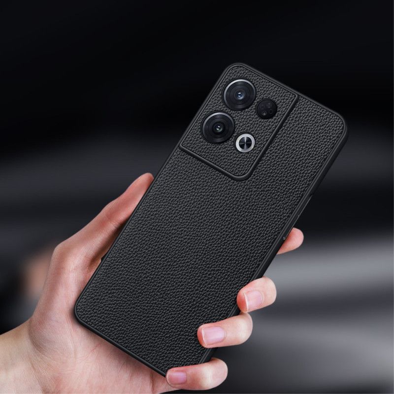 Cover Oppo Reno 8 Ægte Litchi-læder