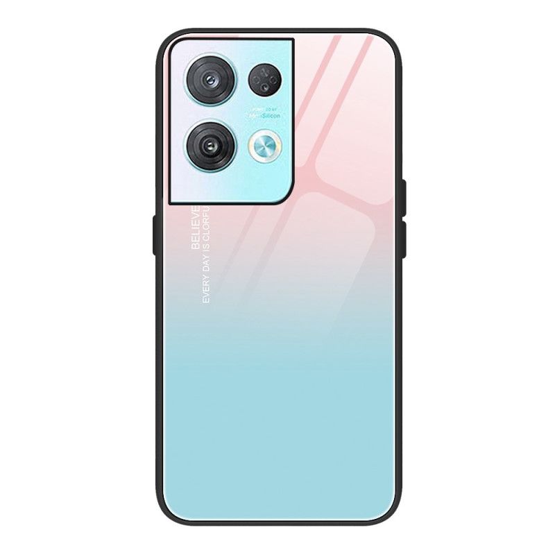 Cover Oppo Reno 8 Gradient Hærdet Glas