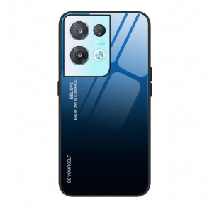 Cover Oppo Reno 8 Vær Dig Selv Hærdet Glas