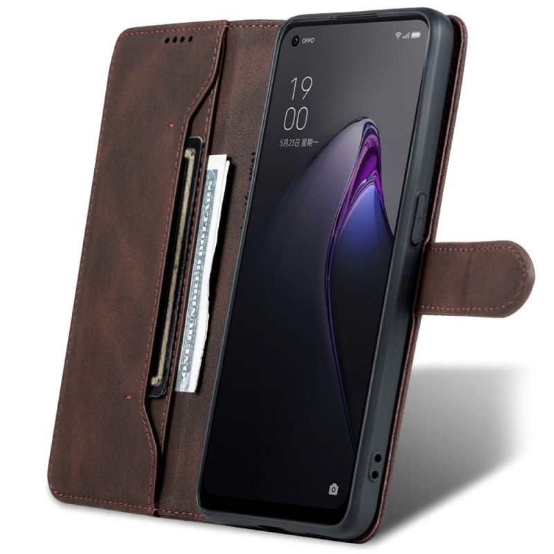 Læder Cover Oppo Reno 8 Azns Vintage Lædereffekt