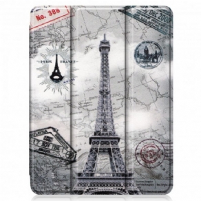 Cover iPad Air (2022) (2020) / Pro 11" Eiffel Tower Stylus Holder