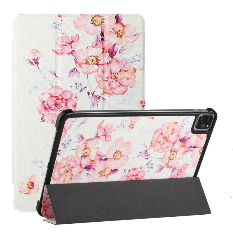 Cover iPad Air (2022) (2020) / Pro 11" Floral Imiteret Læder