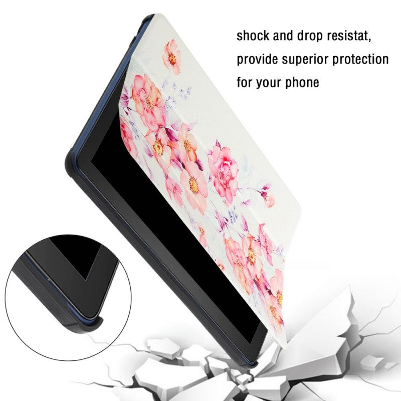 Cover iPad Air (2022) (2020) / Pro 11" Floral Imiteret Læder