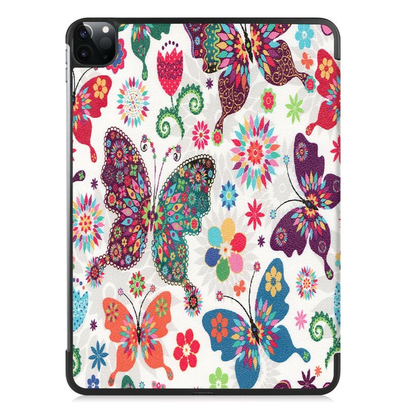 Cover iPad Air (2022) (2020) / Pro 11" Retro Sommerfugle Og Blomster