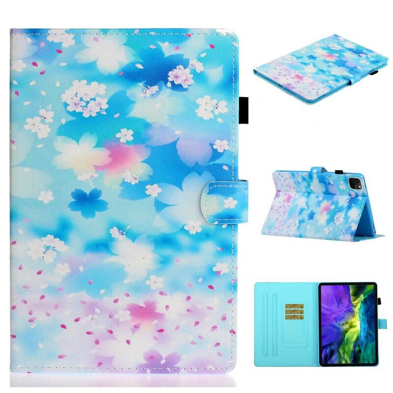 Flip Cover iPad Air (2022) (2020) / Pro 11" Akvarelblomster