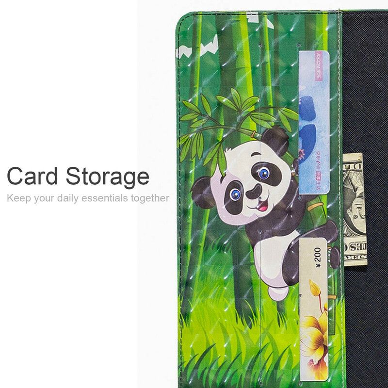 Flip Cover iPad Air (2022) (2020) / Pro 11" Panda Lyspunkter