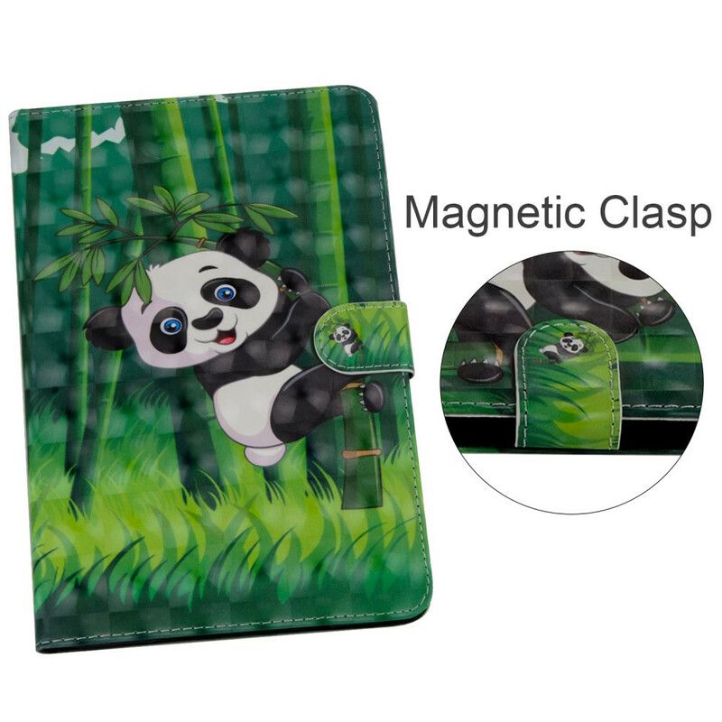 Flip Cover iPad Air (2022) (2020) / Pro 11" Panda Lyspunkter