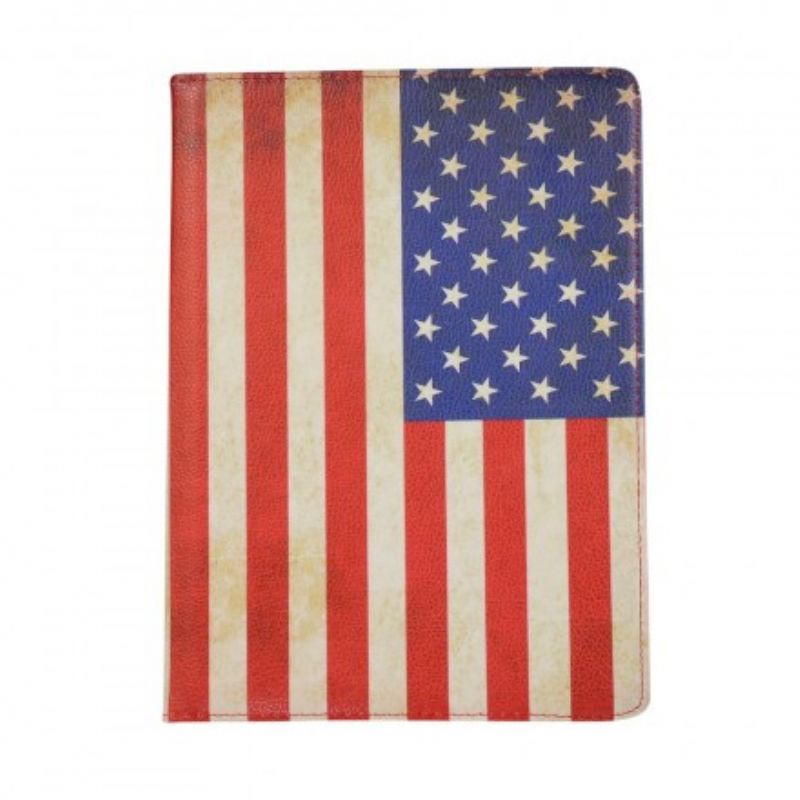 Flip Cover iPad Air (2022) (2020) / Pro 11" Roterende Amerikansk Flag