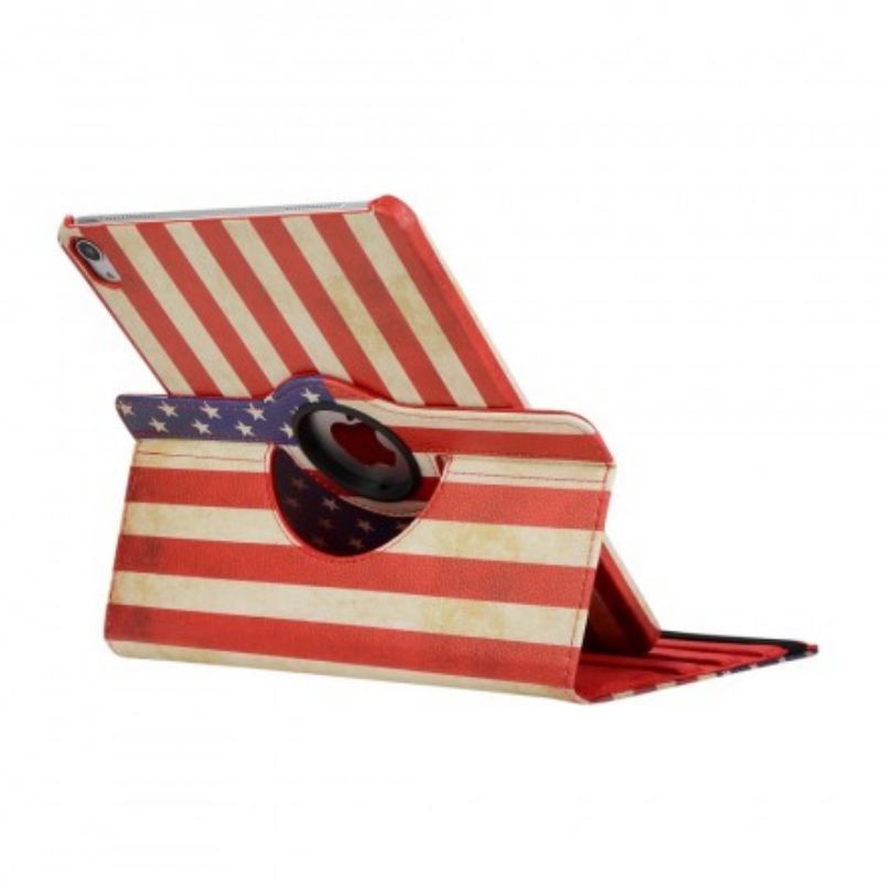 Flip Cover iPad Air (2022) (2020) / Pro 11" Roterende Amerikansk Flag