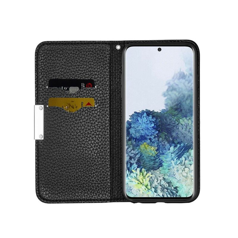 Cover Samsung Galaxy S20 Plus 4G / 5G Flip Cover Ultra Chic Litchi Imiteret Læder