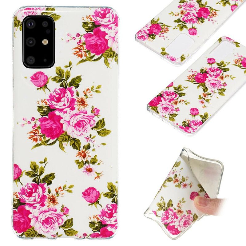 Cover Samsung Galaxy S20 Plus 4G / 5G Fluorescerende Blomster