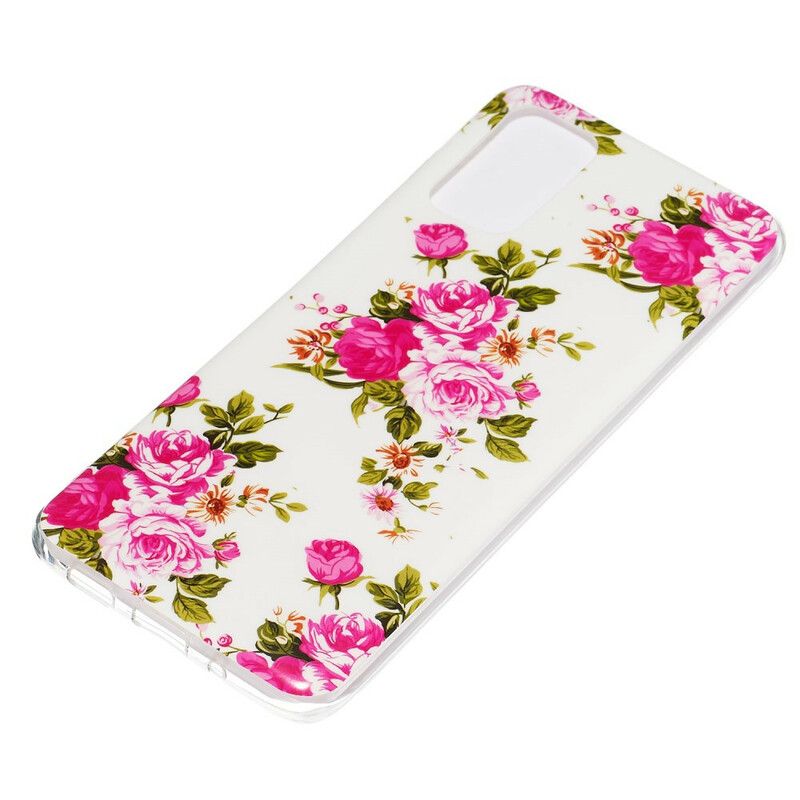 Cover Samsung Galaxy S20 Plus 4G / 5G Fluorescerende Blomster