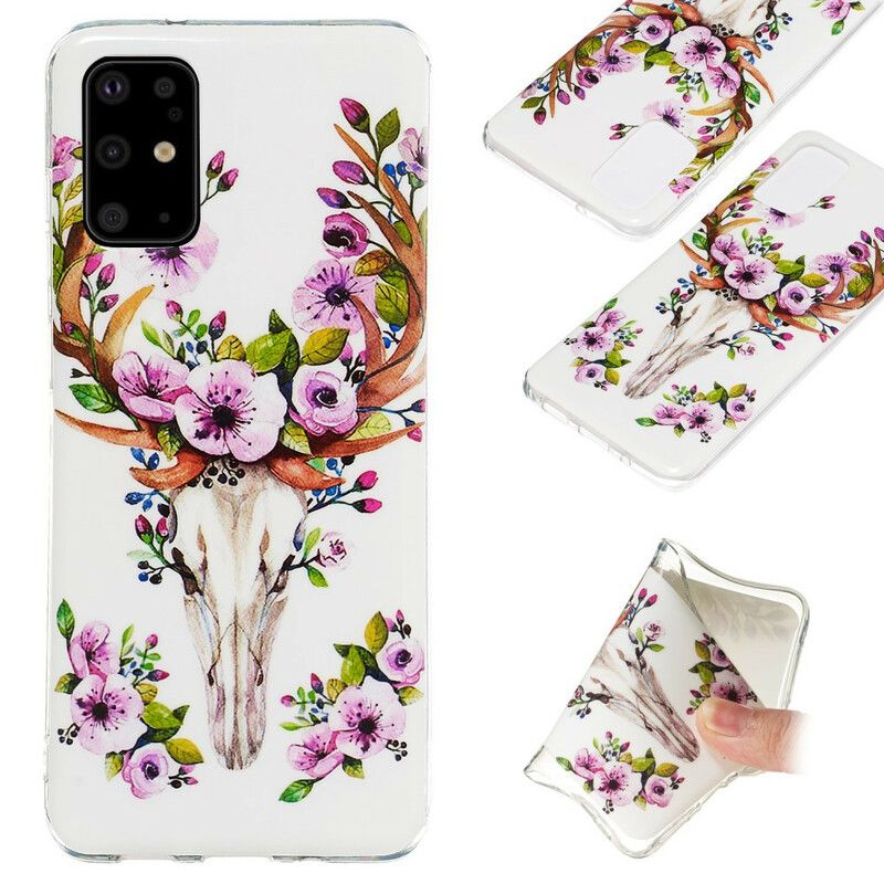 Cover Samsung Galaxy S20 Plus 4G / 5G Fluorescerende Blomsterelg