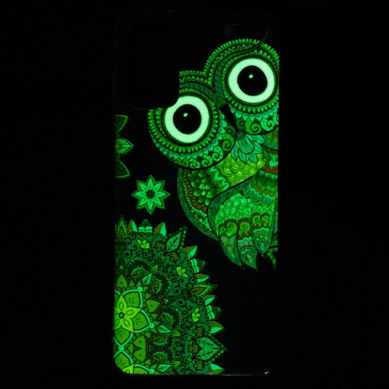 Cover Samsung Galaxy S20 Plus 4G / 5G Fluorescerende Ugle Mandala