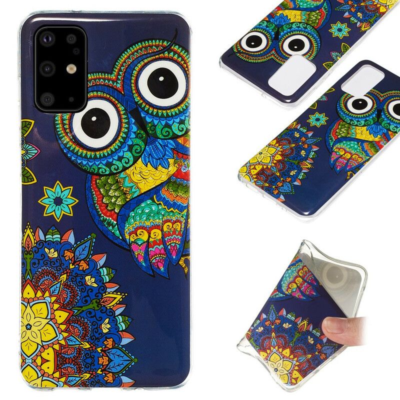 Cover Samsung Galaxy S20 Plus 4G / 5G Fluorescerende Ugle Mandala