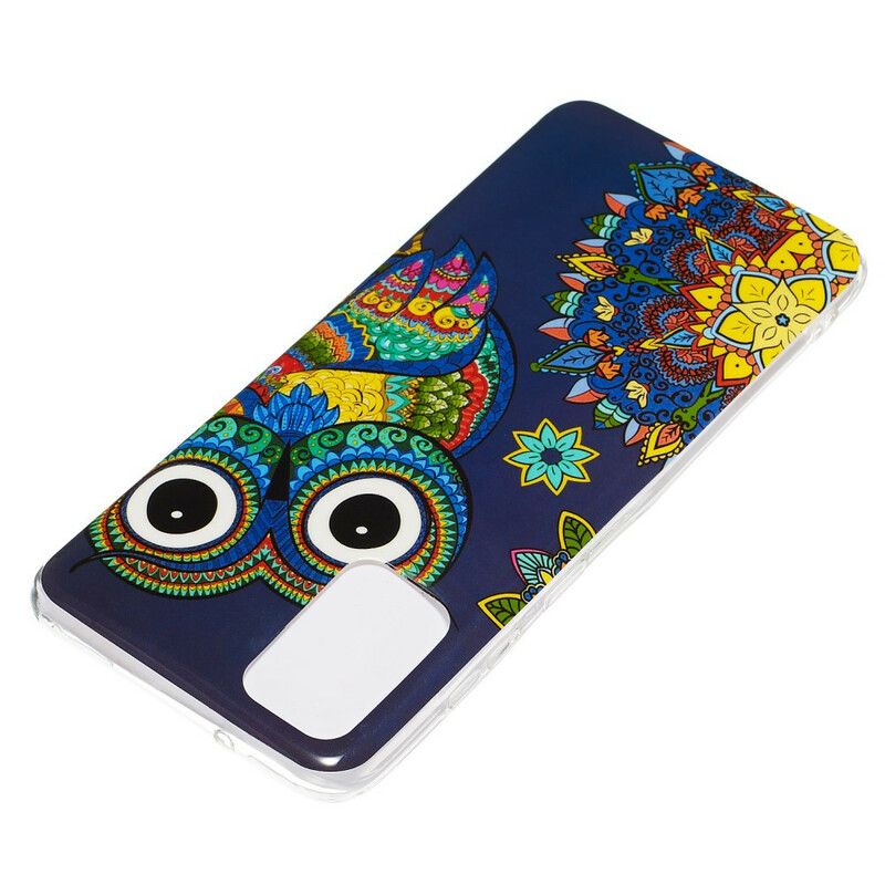 Cover Samsung Galaxy S20 Plus 4G / 5G Fluorescerende Ugle Mandala