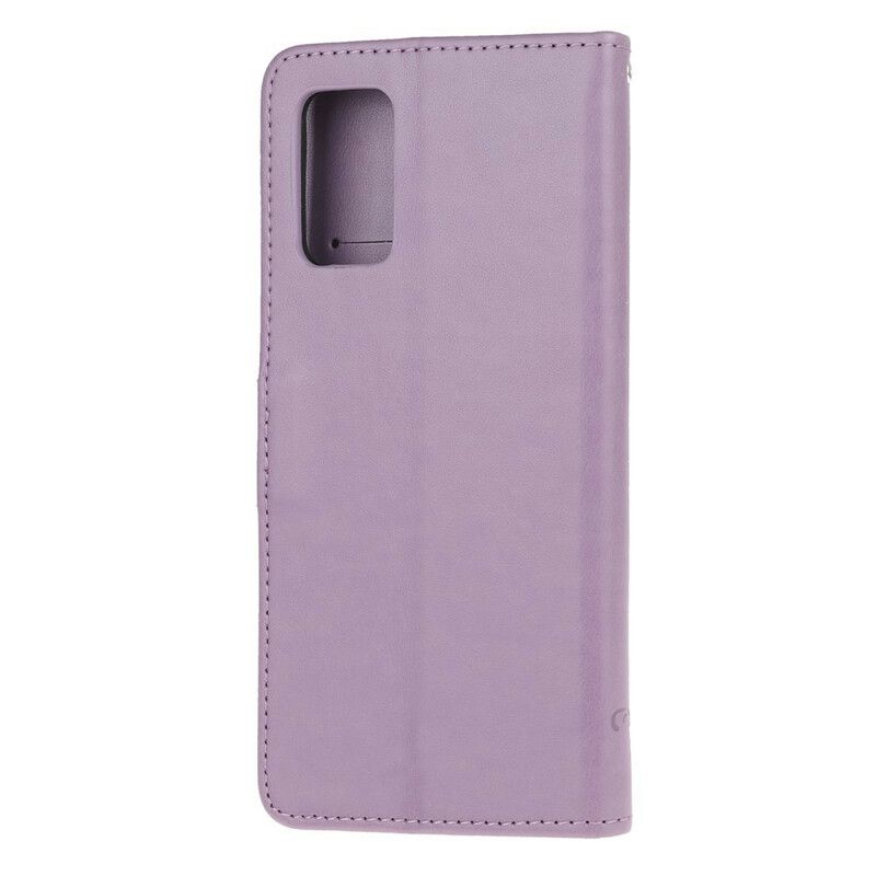 Flip Cover Samsung Galaxy S20 Plus 4G / 5G Med Snor Discretion Strap Sommerfugle