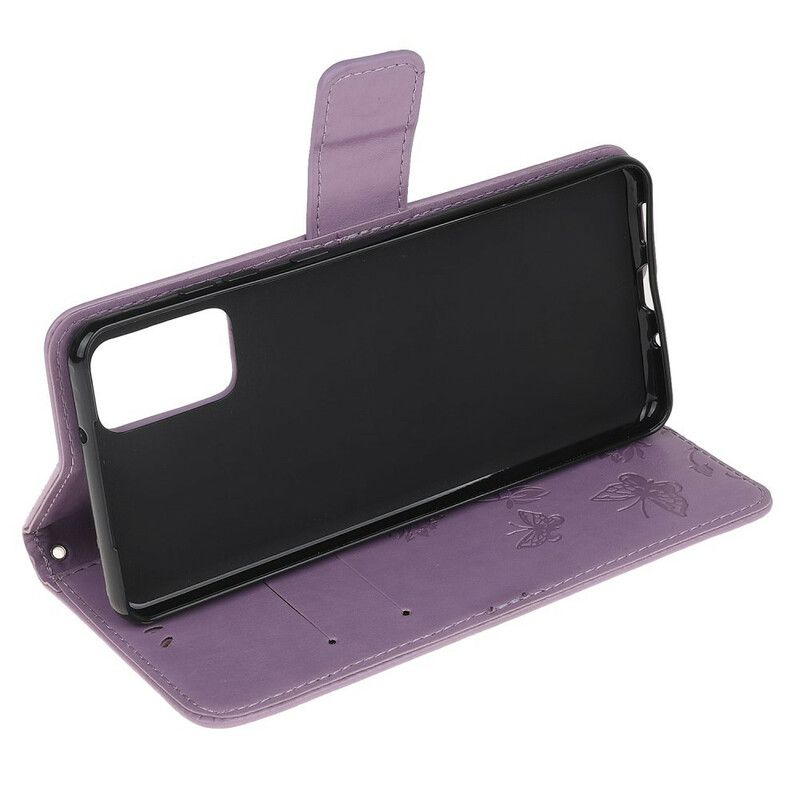 Flip Cover Samsung Galaxy S20 Plus 4G / 5G Med Snor Discretion Strap Sommerfugle